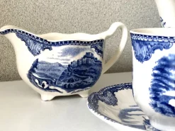 Pamono Vintage Castles Blue Edit Coffee Chocolate Tea Set from Johnson Brothers Bros, 1950s, Set of 15><noscript><img width=