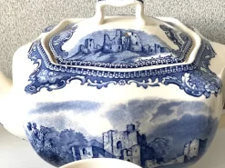 Pamono Vintage Castles Blue Edit Coffee Chocolate Tea Set from Johnson Brothers Bros, 1950s, Set of 15><noscript><img width=
