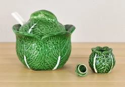 Sale Pamono Vintage Ceramic Cabbage Salt Shaker from Bordallo Pinheiro, Portugal, 1960s