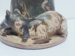 Discount Pamono Vintage Ceramic Cat and Mouse Mustard Pot by Denbac, 1930s