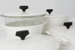 Pamono Vintage Ceramic Fire Resistant Pans from Pyroflam de Luxe, Set of 8><noscript><img width=