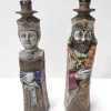 Pamono Vintage Ceramic Liquor Bottles Representing a King and a Queen, Italy, 1960s, Set of 2> Bottles, Carafes & Jugs