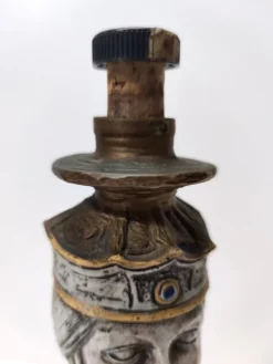 Pamono Vintage Ceramic Liquor Bottles Representing a King and a Queen, Italy, 1960s, Set of 2><noscript><img width=