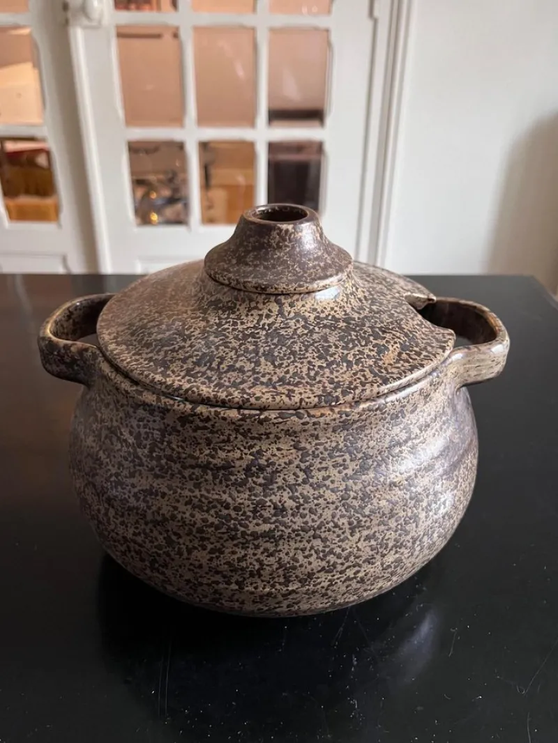 Pamono Vintage Ceramic Soup Tureen & Bowl from les potiers de l'abbaye, Set of 2> Dinnerware Accessories