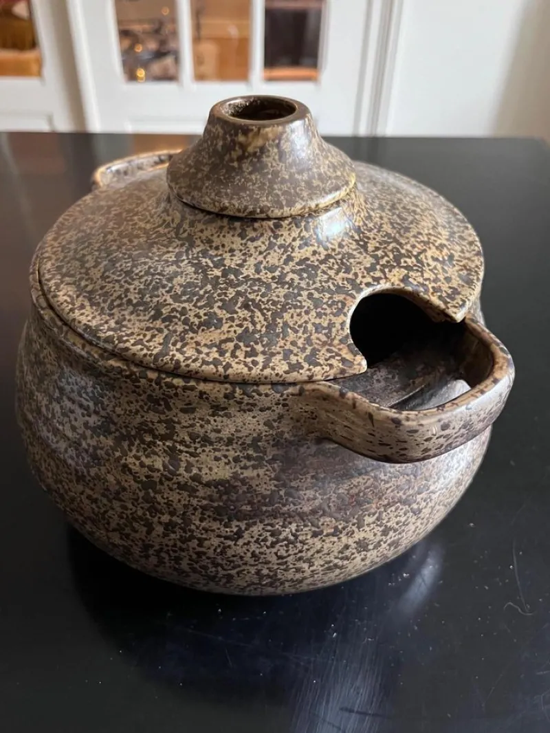Pamono Vintage Ceramic Soup Tureen & Bowl from les potiers de l'abbaye, Set of 2> Dinnerware Accessories