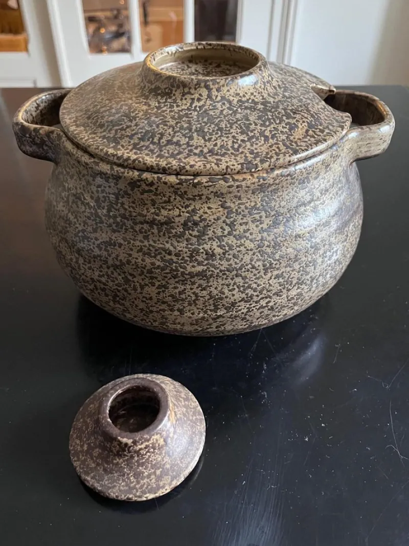 Pamono Vintage Ceramic Soup Tureen & Bowl from les potiers de l'abbaye, Set of 2> Dinnerware Accessories