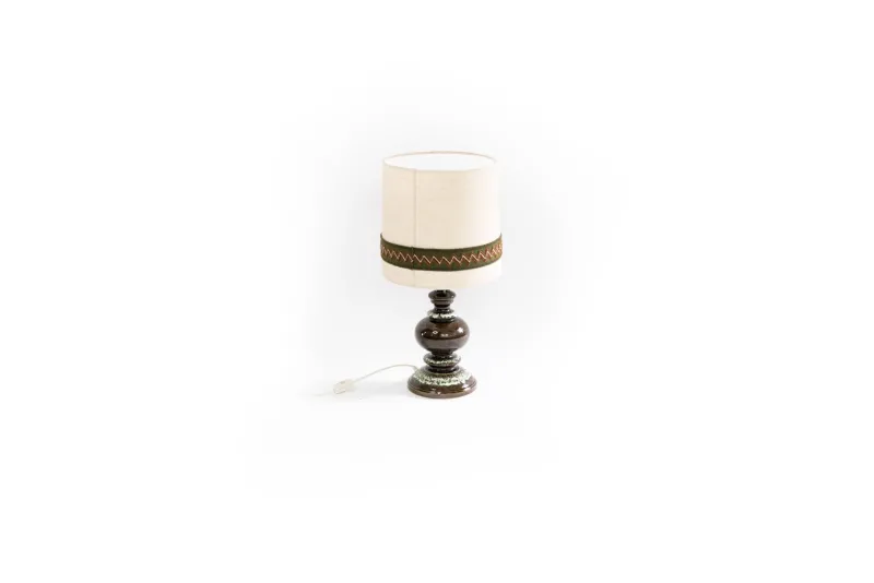 Discount Pamono Vintage Ceramic Table Lamp with Fabric Shade, 1970s