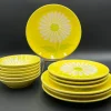 Pamono Vintage Ceramic Tableware Set by Ernestine Salerno, Italy, 1950s, Set of 13> Dinner Plates & Bowls