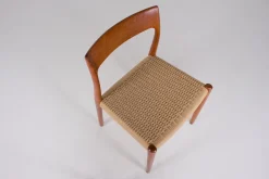 Pamono Vintage Chairs in Paper Cord by Niels Otto Møller, 1960s, Set of 4><noscript><img width=