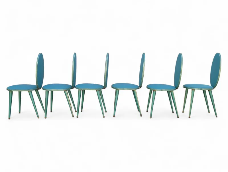 New Pamono Vintage Chairs in the style of Umberto Mascagni, 1950s, Set of 6