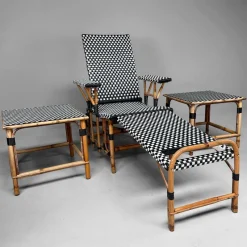 Pamono Vintage Chaise Longue Set from Maison Louis Drucker, 1970s, Set of 3><noscript><img width=