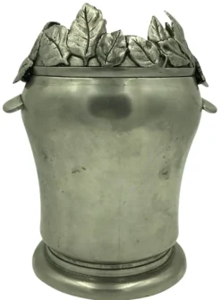 Hot Pamono Vintage Champagne Cooler with Laurel Wreath from Dedalo Peltro, Italy, 1980s