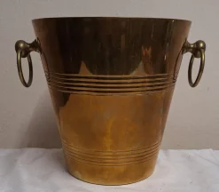 Pamono Vintage Champagne Cooler in Brass, 1960s> Ice Buckets & Wine Coolers