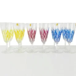 Sale Pamono Vintage Champagne Glasses Harlequin from VMC France, Reims, 1960s, Set of 10
