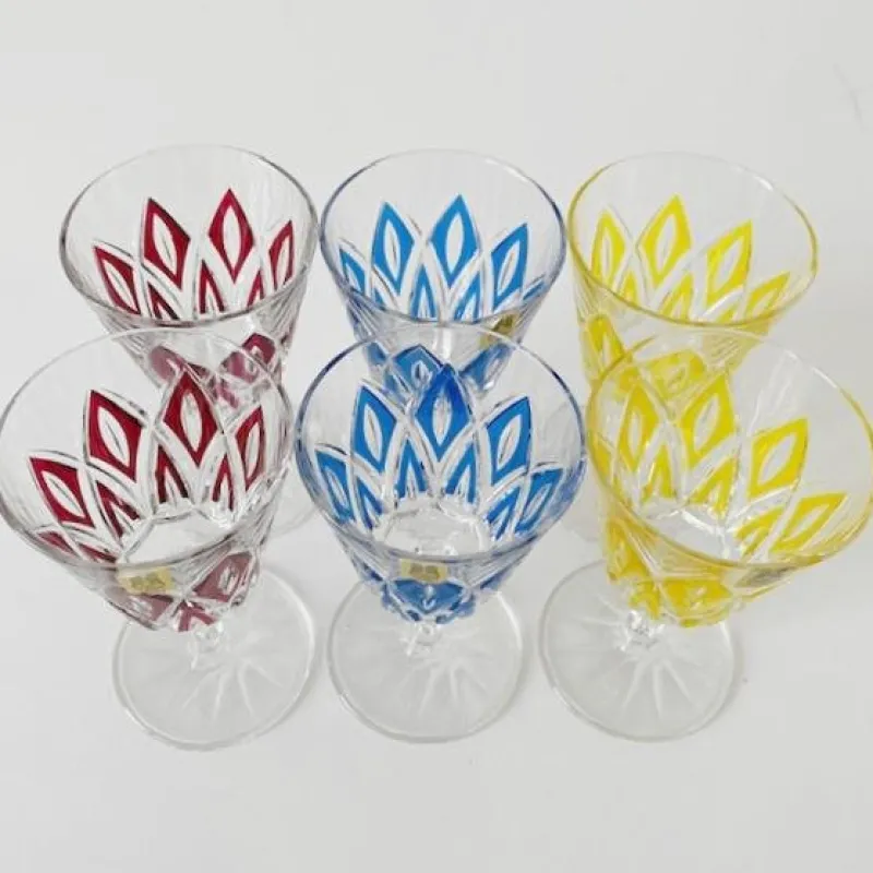 Discount Pamono Vintage Champagne Glasses Harlequin from VMC France, Reims, 1960s New, Set of 6