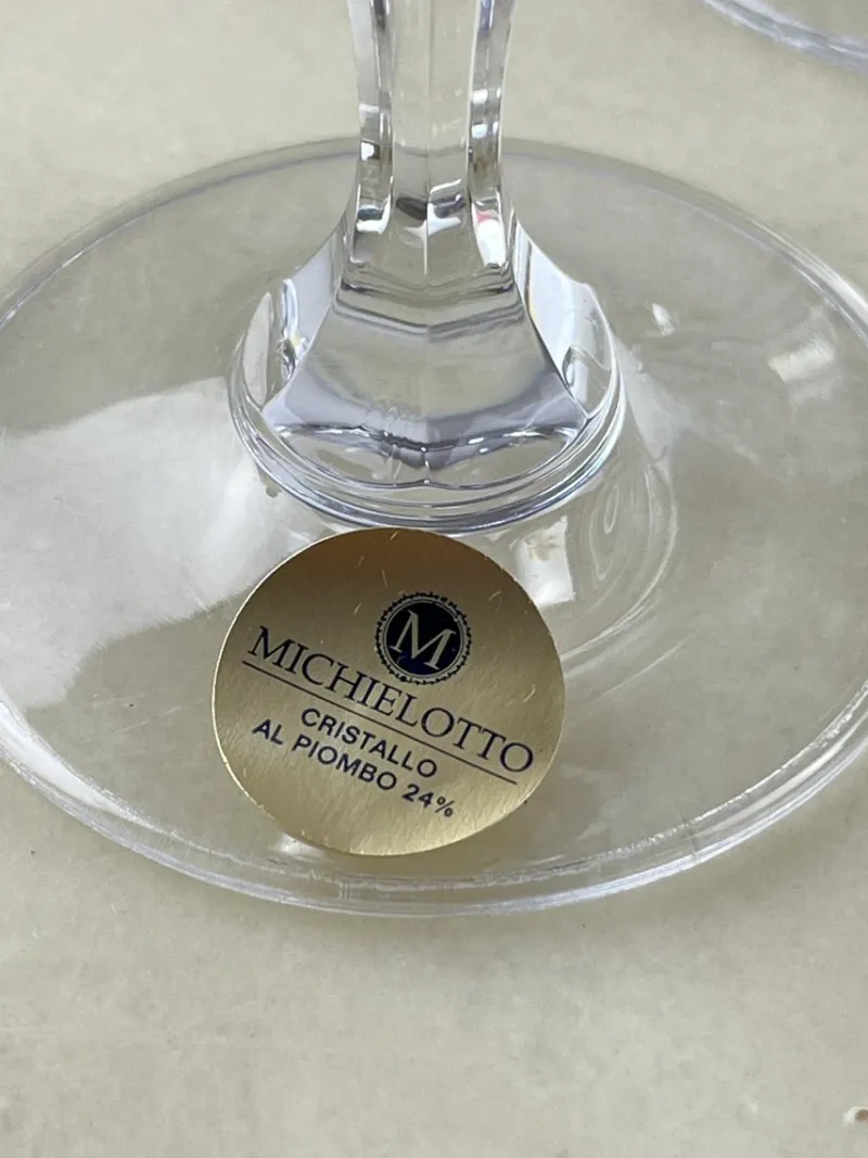 Pamono Vintage Champagne Glasses in Bohemian Crystal, 1980s, Set of 6> Glassware