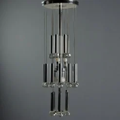 Pamono Vintage Chandelier in Glass, 1960s><noscript><img width=