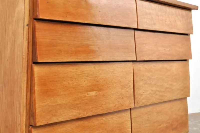 Discount Pamono Vintage Chest of Drawers in Beech, 1950s