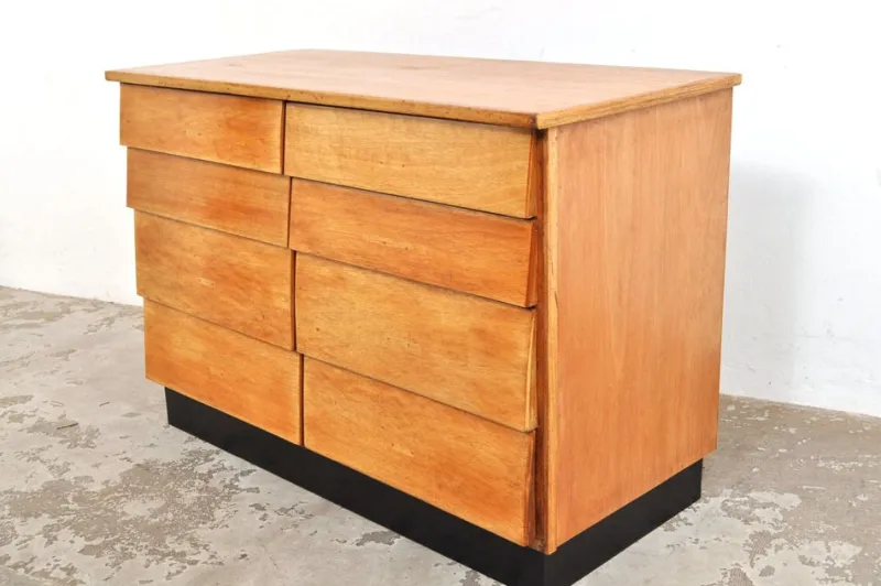 Discount Pamono Vintage Chest of Drawers in Beech, 1950s
