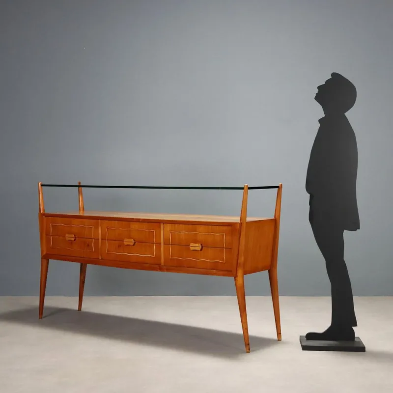 Discount Pamono Vintage Chest of Drawers in Cherrywood Veneer, 1950s
