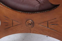 Pamono Vintage Chesterfield Rocking Chair in Leather, 1970s><noscript><img width=
