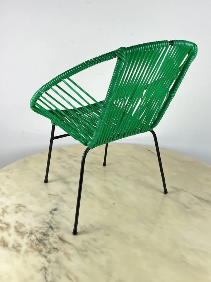 Pamono Vintage Children's Chair in Iron and Plastic, Italy, 1950s> Children's Chairs
