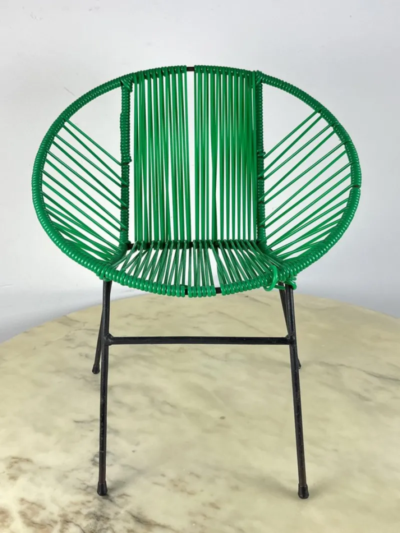 Pamono Vintage Children's Chair in Iron and Plastic, Italy, 1950s> Children's Chairs