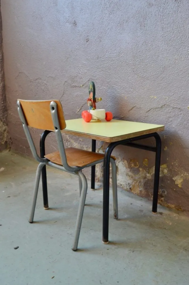 Hot Pamono Vintage Children's Desk and Chair, Set of 2