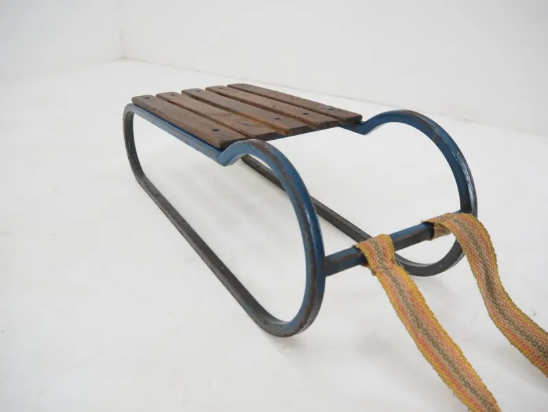 Best Pamono Vintage Children's Sleigh in Steel and Wood, 1920