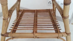 Pamono Vintage Children's Table in Rattan and Bamboo><noscript><img width=