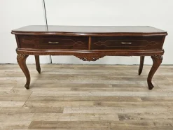 Pamono Vintage Chippendale Style Dressing Table in Walnut with Brass Handles, 1930s> Dressing Tables