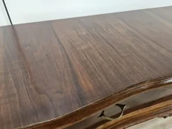 Pamono Vintage Chippendale Style Dressing Table in Walnut with Brass Handles, 1930s><noscript><img width=