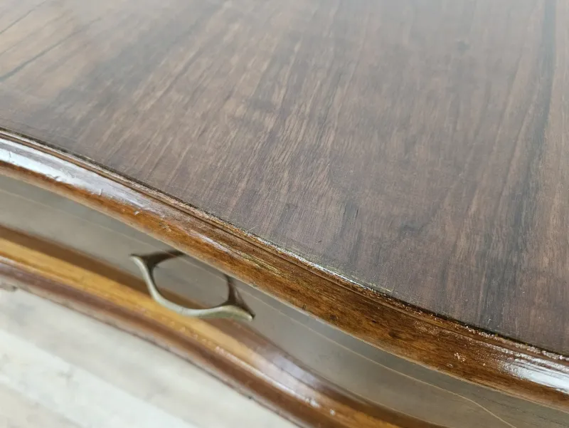 Pamono Vintage Chippendale Style Dressing Table in Walnut with Brass Handles, 1930s> Dressing Tables