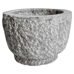 Pamono Vintage Chiseled Granite Stone Pot> Planters And Jardiniere