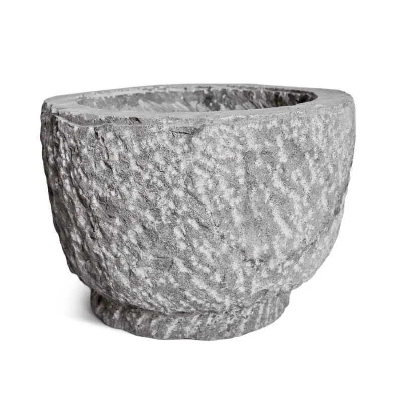 Pamono Vintage Chiseled Granite Stone Pot> Planters And Jardiniere