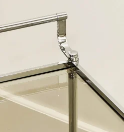 Clearance Pamono Vintage Chrome Drinks Trolley with Smoked Glass, 1980s