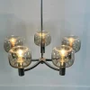 Online Pamono Vintage Chrome Metal Chandelier attributed to Gaetano Scolari, 1970s