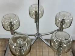 Online Pamono Vintage Chrome Metal Chandelier attributed to Gaetano Scolari, 1970s