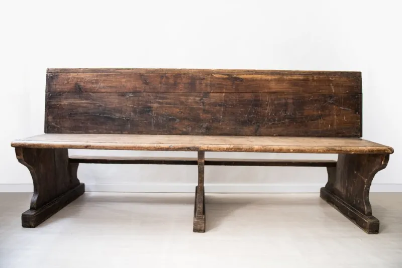 Clearance Pamono Vintage Church Bench in Beech