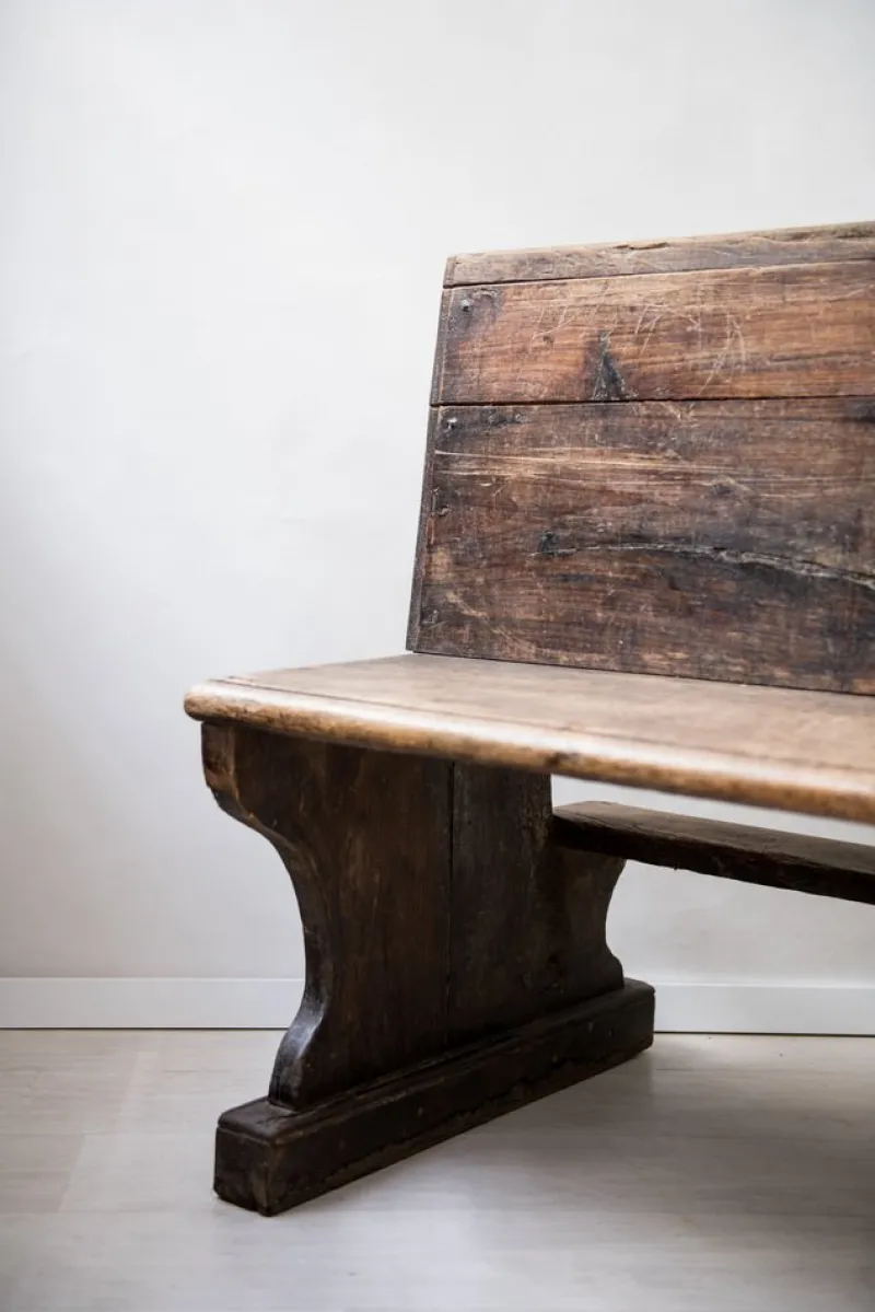 Clearance Pamono Vintage Church Bench in Beech