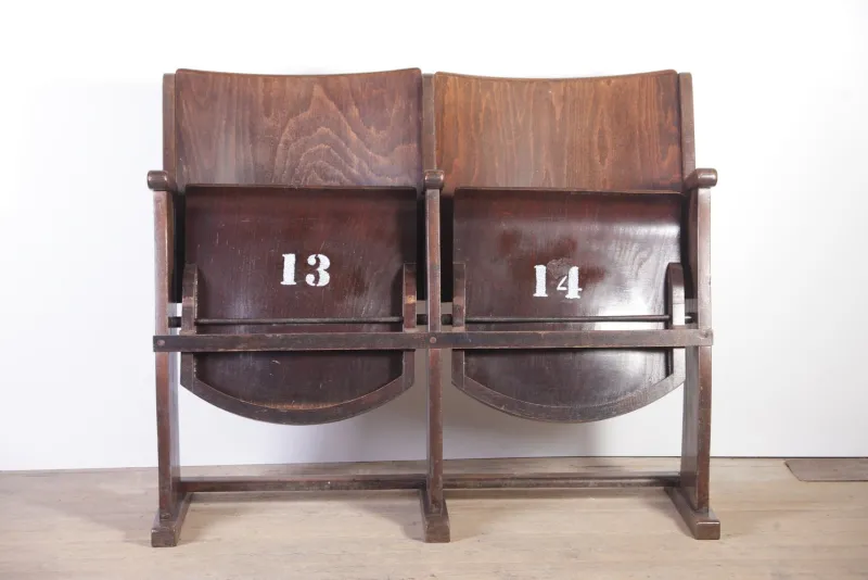 New Pamono Vintage Cinema Bench from Ton, 1960s