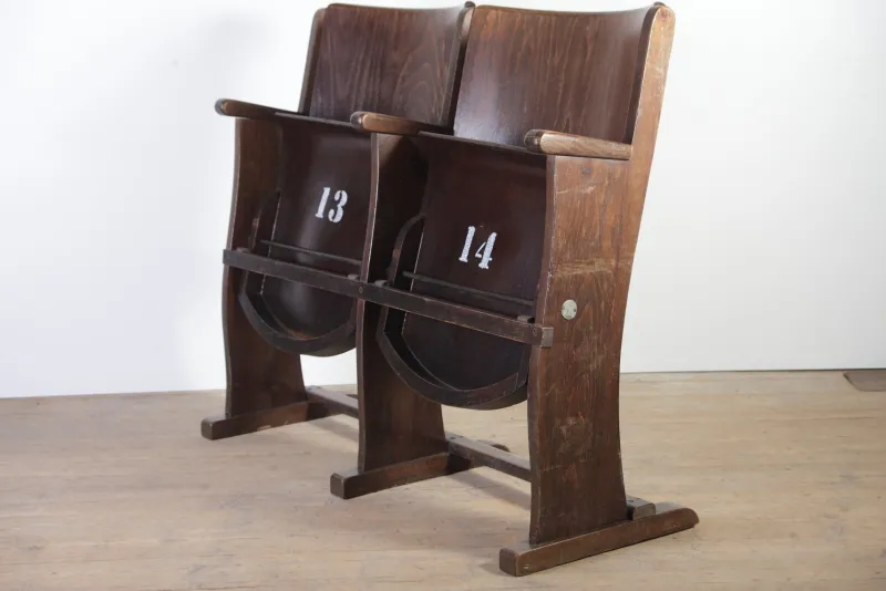 New Pamono Vintage Cinema Bench from Ton, 1960s