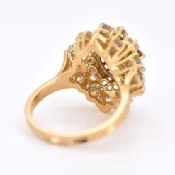Pamono Vintage Cocktail Ring with Tourmaline and Diamonds><noscript><img width=