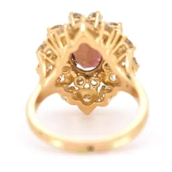 Pamono Vintage Cocktail Ring with Tourmaline and Diamonds><noscript><img width=