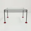 Pamono Vintage Coffee Table in Glass and Metal from Gamma, 1980s> Coffee & Side Tables