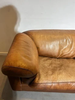 Pamono Vintage Cognac Leather Sofa><noscript><img width=