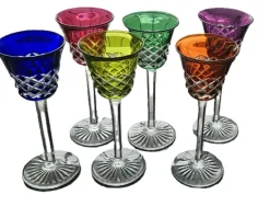 Pamono Vintage Colored Wine Glasses from Baccarat, 1960s, Set of 6> Glassware