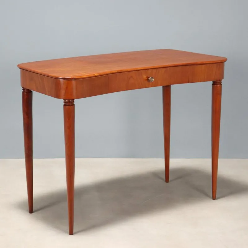 Discount Pamono Vintage Console in Mahogany Veneer and Brass, Italy, 1950s