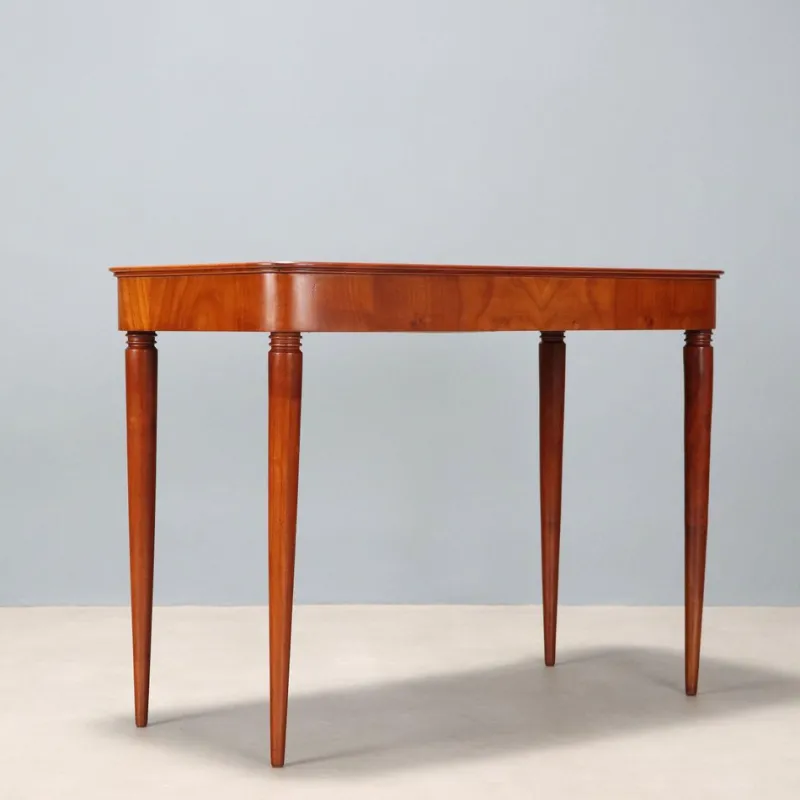 Discount Pamono Vintage Console in Mahogany Veneer and Brass, Italy, 1950s