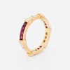 Pamono Vintage Contessa Wedding Ring in Yellow and White Gold, Diamonds, Rubies by Cartier, 1990s> Rings